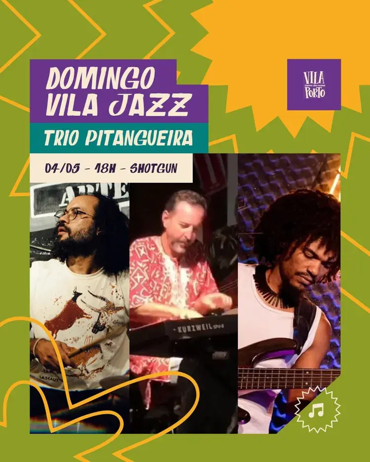 Postagem sobre o evento 'Day Off Rock' na Vila do Porto, destacando as bandas Guibiruei e Nowaysis, no dia 1º de maio às 17h.