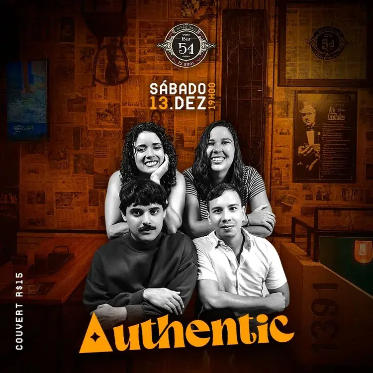 Cartaz com anúncio do evento 'Quinta anos 80' no Bar 54, com DJ Magão, data 11.dez às 19h, preços promocionais para Spaten 600ml e caipirinha até 21h, entrada gratuita.