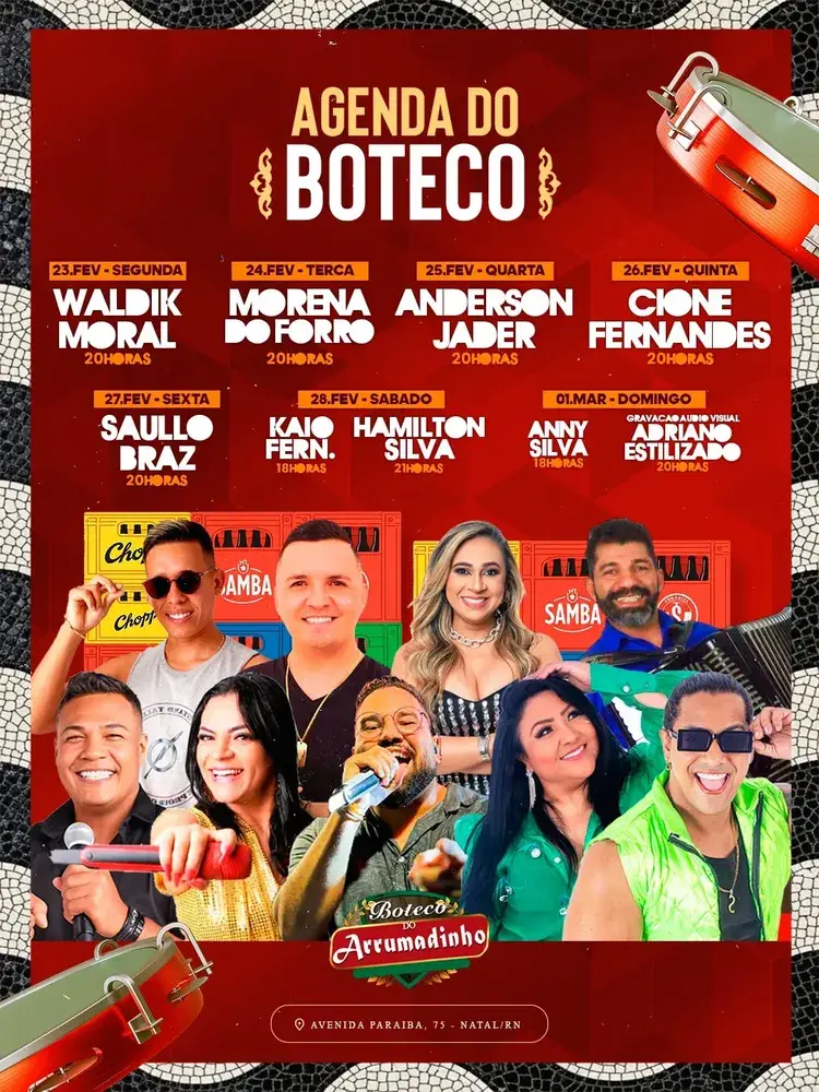 Cione Fernandes ao vivo no Boteco do Arrumadinho. Data: 26 de fevereiro, 20 horas.